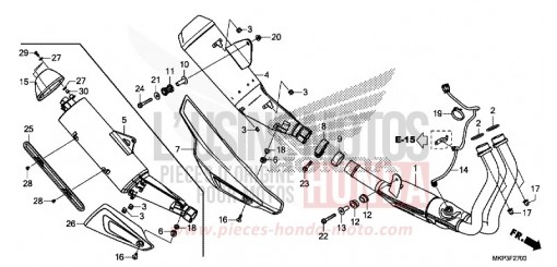EXHAUST MUFFLER CBR500RAN de 2022